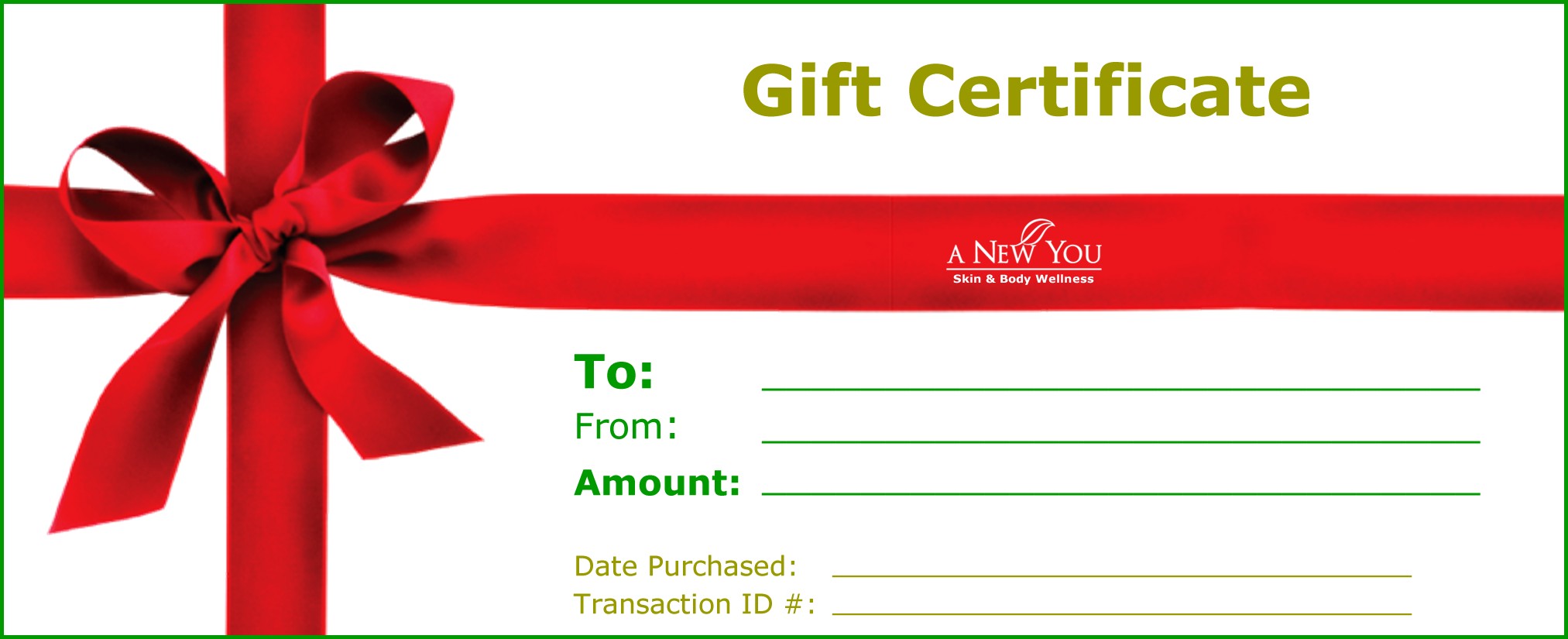 Generic Gift Certificate Template