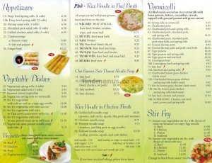 Full Color Menus Printing